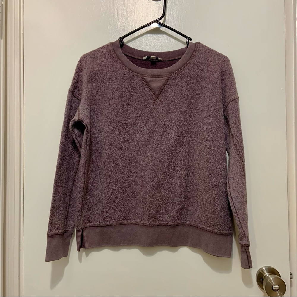 American Eagle Outfitters Purple/Mauve Inside Out Cozy Crewneck Medium